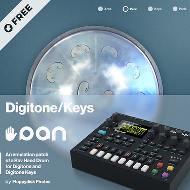 Handpan Emulation Patch Free Download for Digitone and Digitone Keys by Floppydisk Pirates