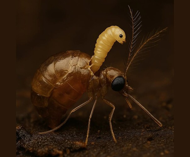 Masquito with parasite