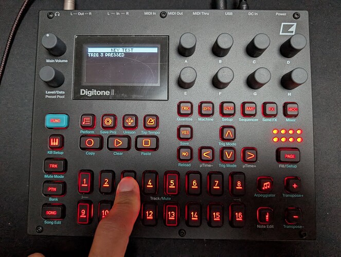 digitone red led okay again