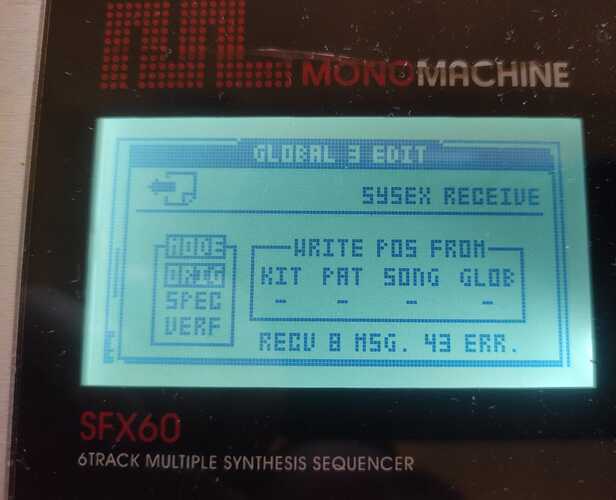 MM sysex errors