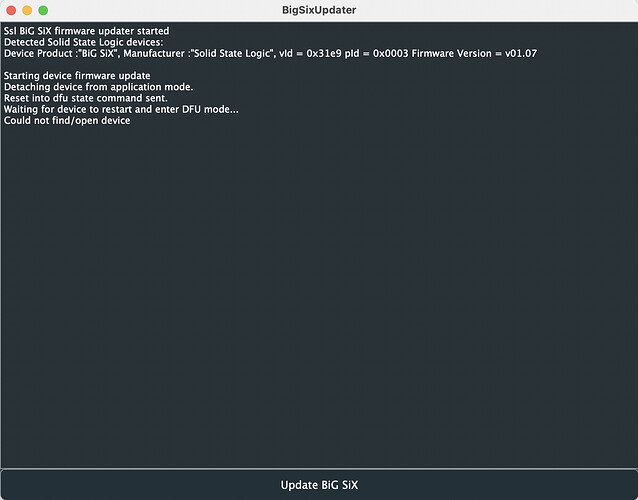 Big Six Update fail 1