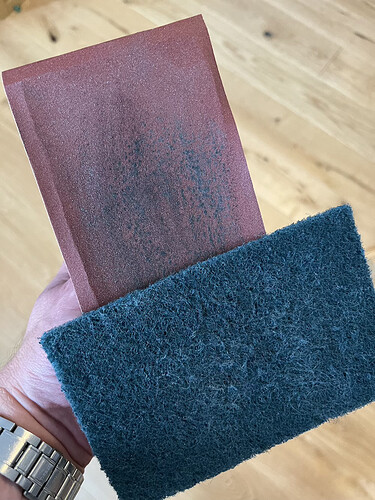 Sand paper scouring pad.HEIC