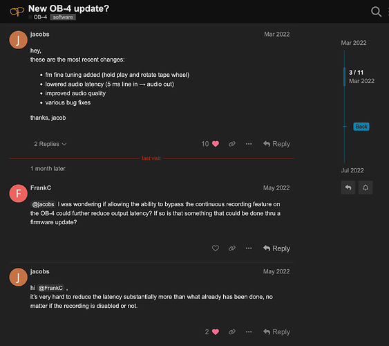 New OB-4 update