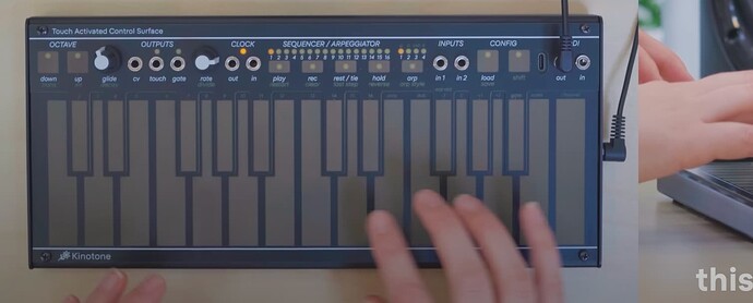 Kinotone touch activated control surface