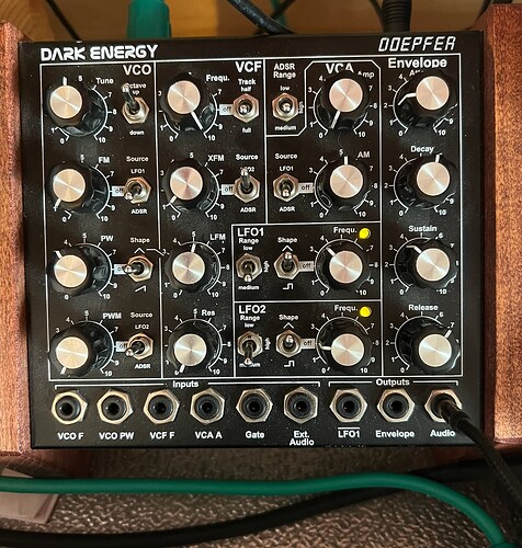 Doepfer Dark Energy not Making Noise ;) - General Discussion