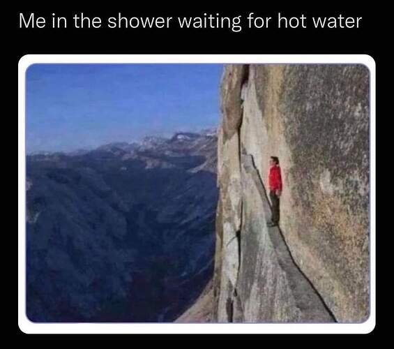 waiting in shower