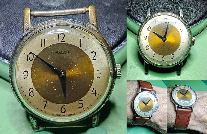 Pobeda kast behandeld, plaat schoongemaakt glas gepolijst