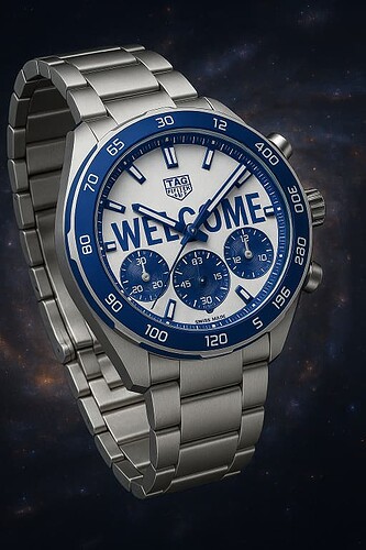 welcome blauw