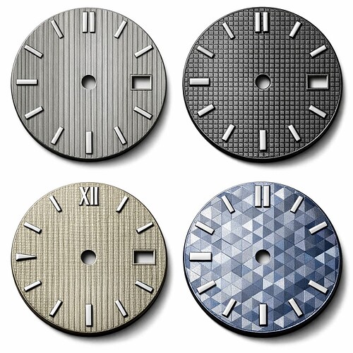 wijzerplaten met structuur