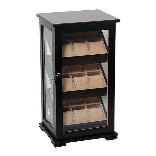 911788-horloge_vitrine_18_stuks_zwart