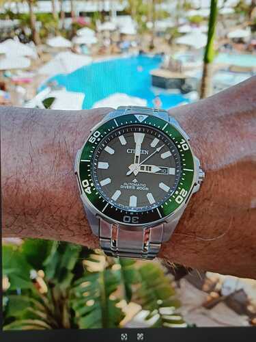 Seiko Prospex vanaf balkon hotel