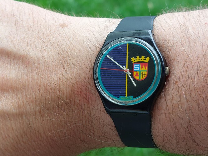 Swatch, Sir Swatch19 (GB111, 1986), quartz, 34 mm