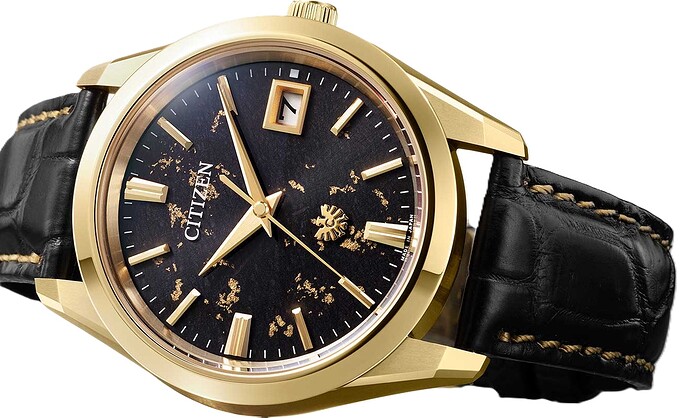 Citizen AQ4103-16E Gold flakes Washi-Paper-Dial