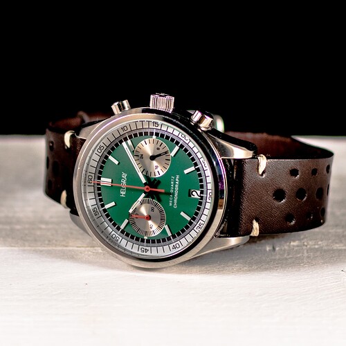 Helgray green on brown racestrap