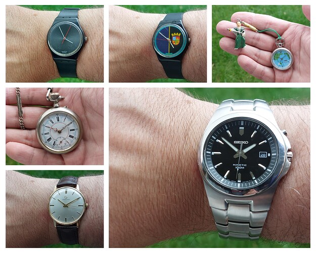 Compilatie Swatches, Seiko Kinetic, Certina en zakhorloges