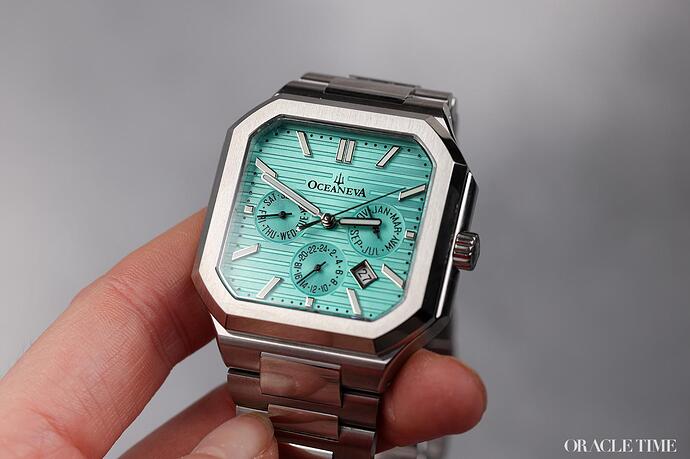 Oceaneva-Mens-Tenuis-Automatic-Calendar-Thin-Watch-Teal-Dial-6