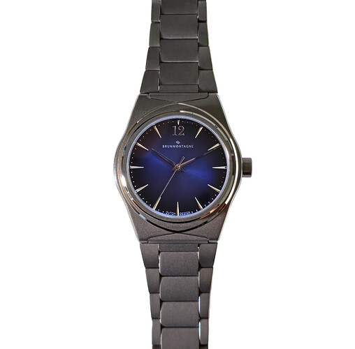 Brunmontagne Connector Blue titanium bracelet