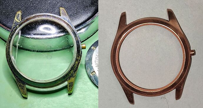 Kast van Skantic, chroom gestript vervolgens 10 lagen koper aangebracht