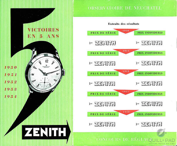 04-ZENITH-HERITAGE-1954-1955-Ad-5-Victories-5-Years-in-a-row-an-undefeated-feat-advert