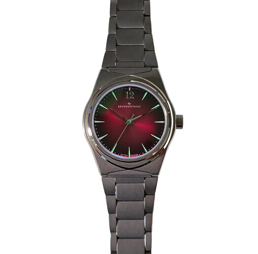 Brunmontagne Connector Bordeaux titanium bracelet