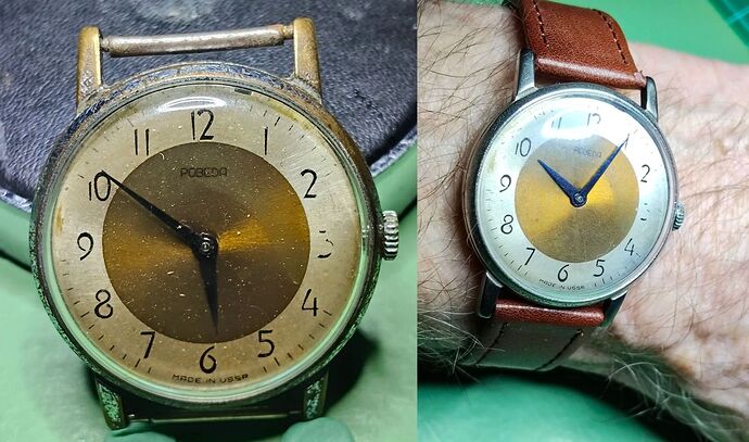 Pobeda voor en na verchromen