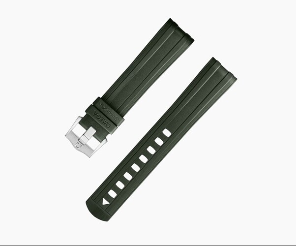 Seamaster Diver 300M green rubber strap