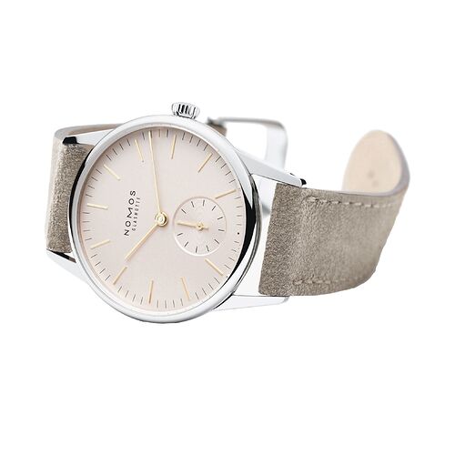 nomos-orion-33-mechanical-watch-pink-dial-beige-leather-strap-32-8-mm