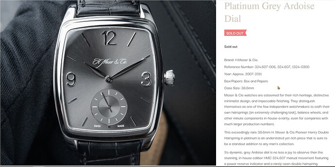 hmoser henrydouble ardoise Pt