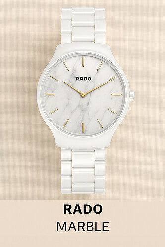 Rado True Thinline met marmeren wijzerplaat