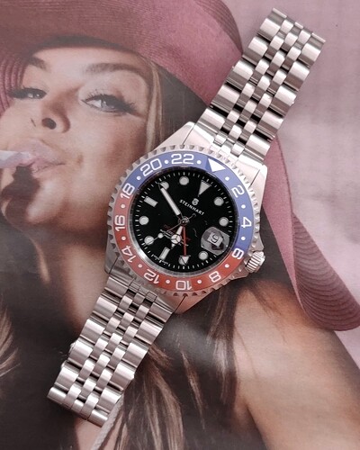 STEINHART OCEAN ONE GMT BLUE-RED 103-1100 SW330-p01