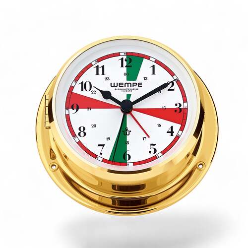 Wempe_Skiff_scheepsklok_met_radio_stilte_zones_110_x_42_mm_messing-_quartz_uurwerk_met_drukknopsluiting_Arabische_cijfers