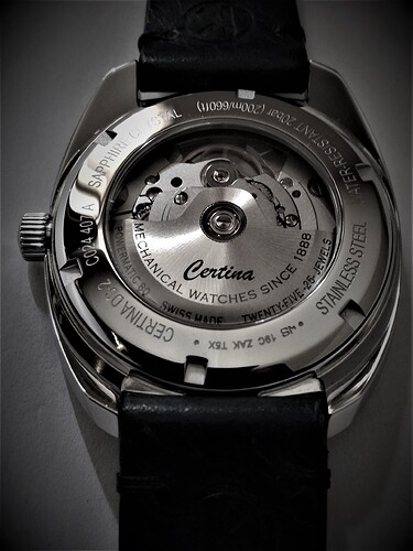 Achterkant Certina DS-2