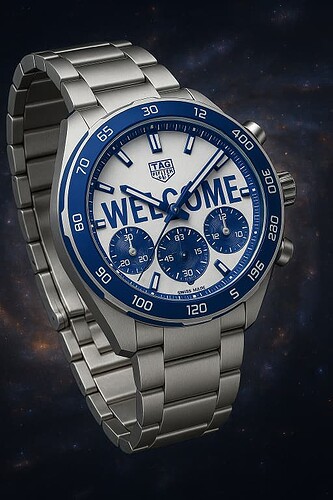 welcome blauw