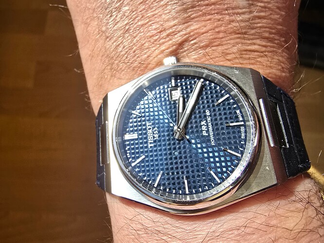Tissot PRX powermatic blauw
