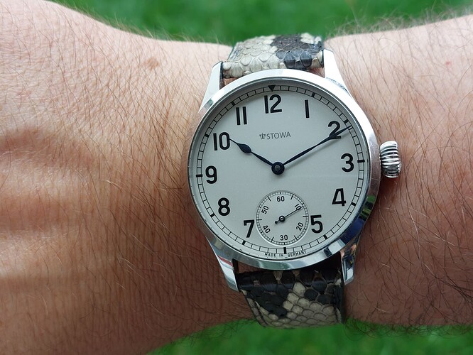 Stowa, Marine Original, handwind, 41 mm, band LIC Kalahari Python naturel