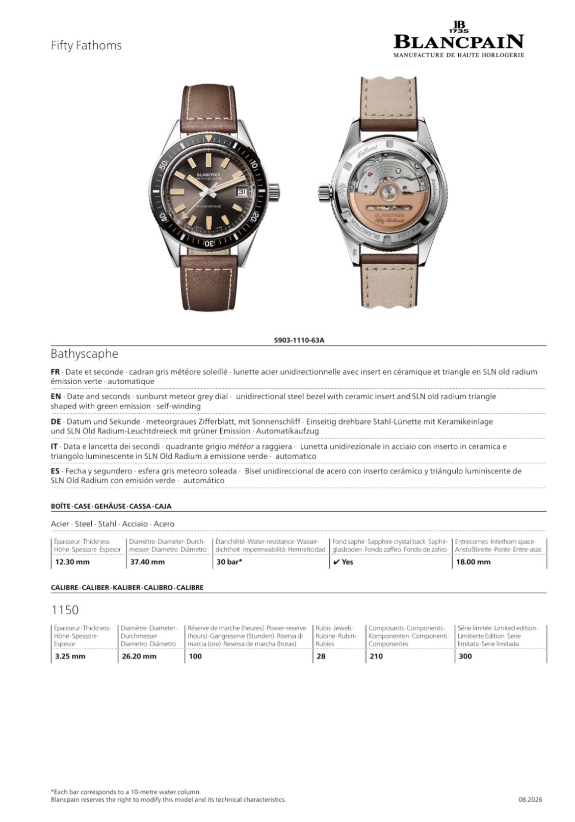 Blancpain wristshot 30
