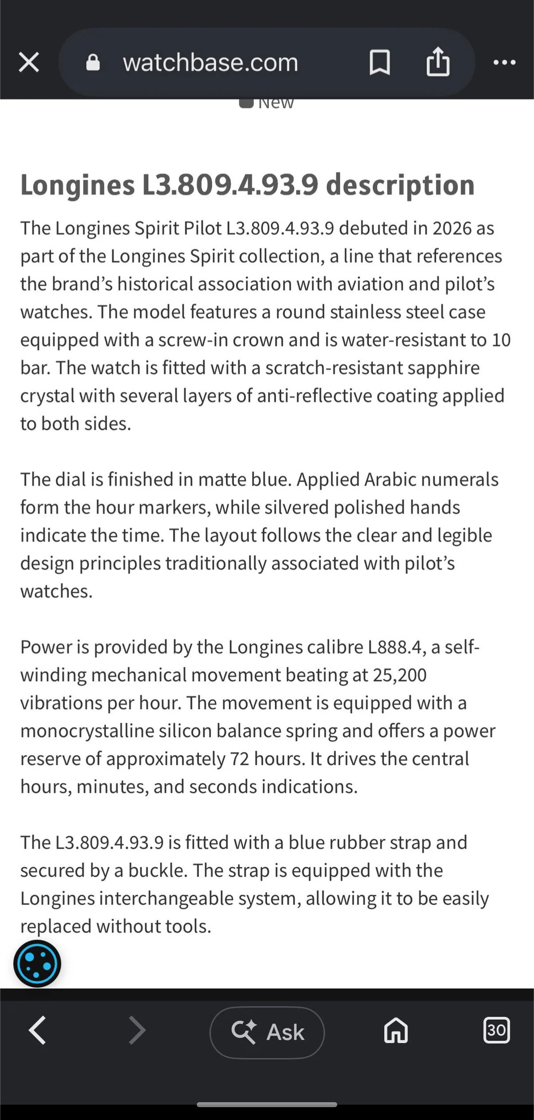 Longines wristshot 3