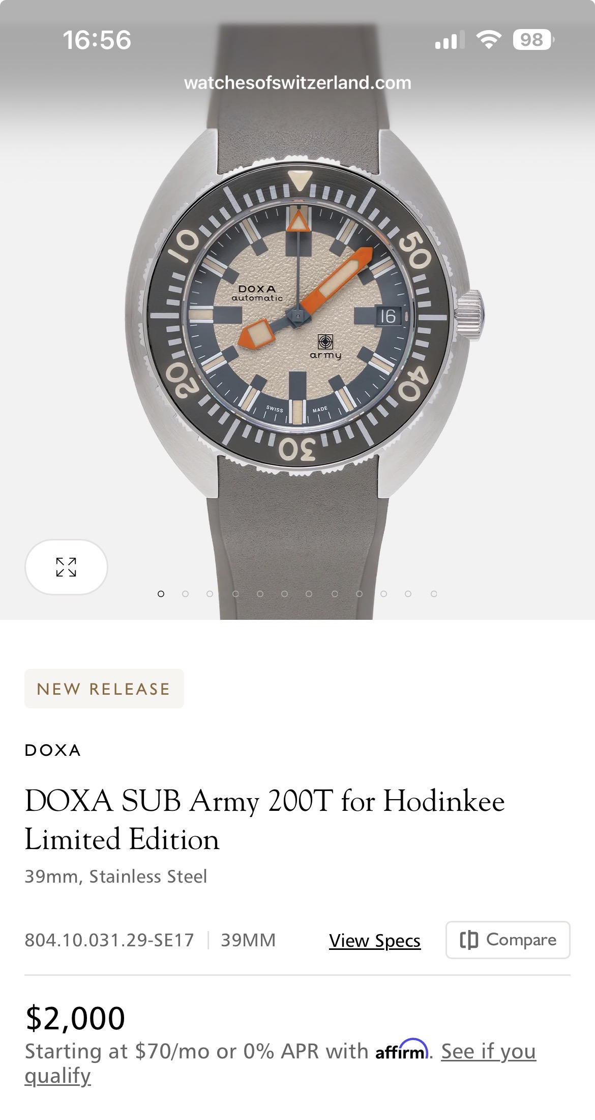 Doxa wristshot 22