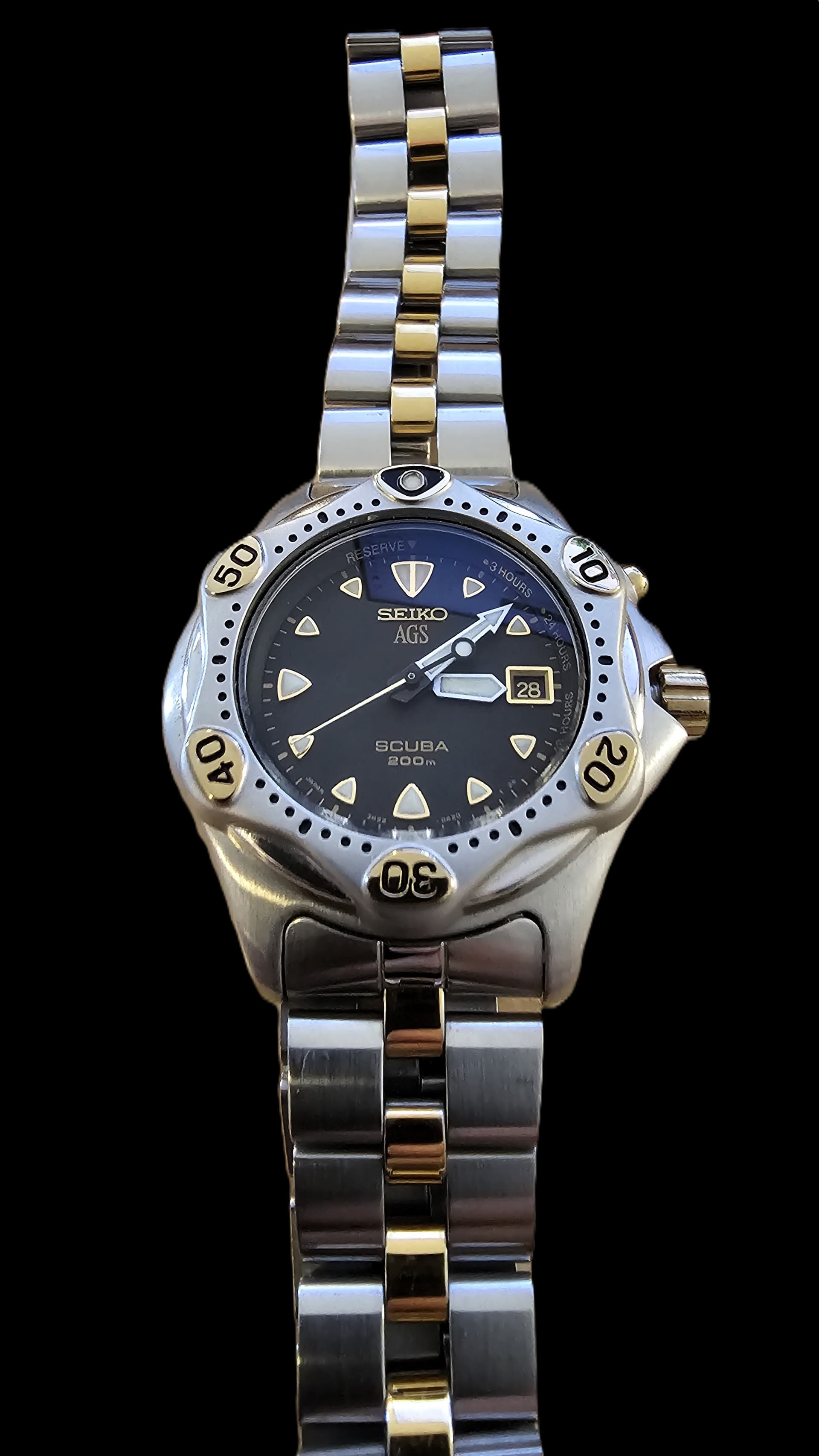 AGS スキューバ SEIKO セイコー SCUBA 5M43-0010 腕時計 1円 